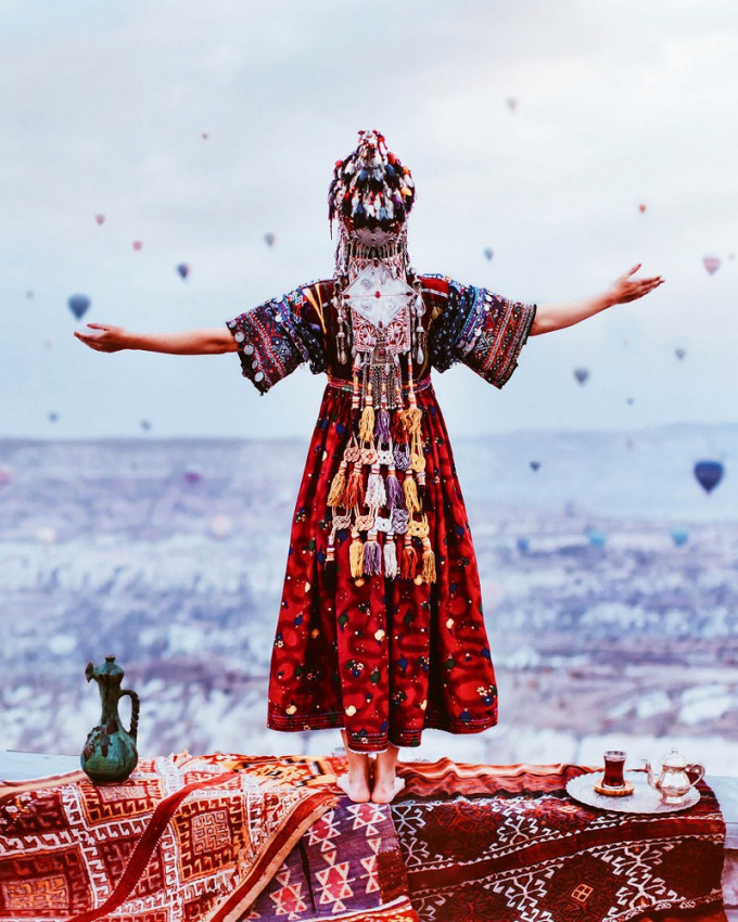 {}, choáng ngợp khinh khí cầu ở cappadocia, thổ nhĩ kỳ