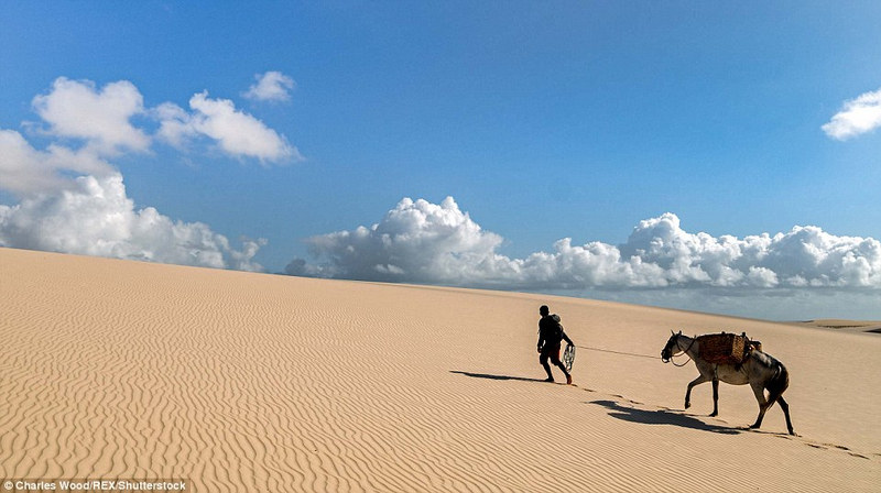 {}, ngoạn mục cảnh “biển trên cát” ở brazil
