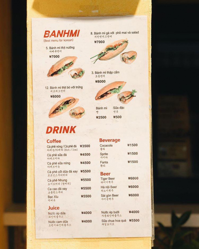 hot: bánh mì hội an khai trương cửa tiệm đầu tiên tại seoul, xem bảng giá quá sốc