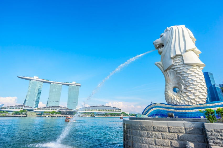Tượng sư tử Merlion – biểu tượng của đất nước Singapore