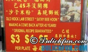 singapore, 5 địa điểm ăn ngon, giá rẻ ở singapore được yêu thích nhất