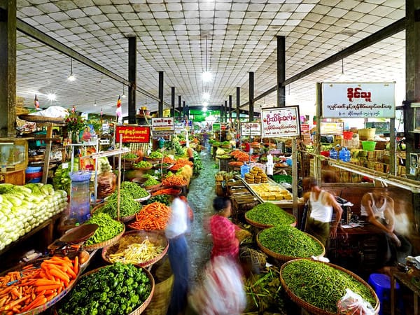 myanmar, địa chỉ các khu chợ mua sắm sầm uất nhất ở yangon, myanmar