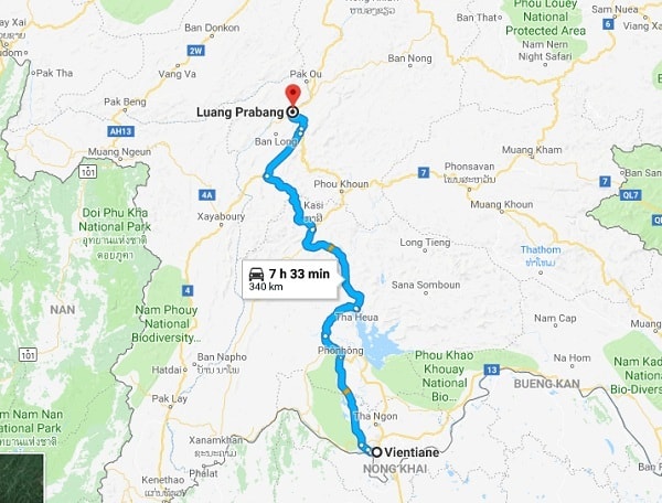 Kinh nghiệm di chuyển từ Viêng Chăn đến Luang Prabang từ A-Z