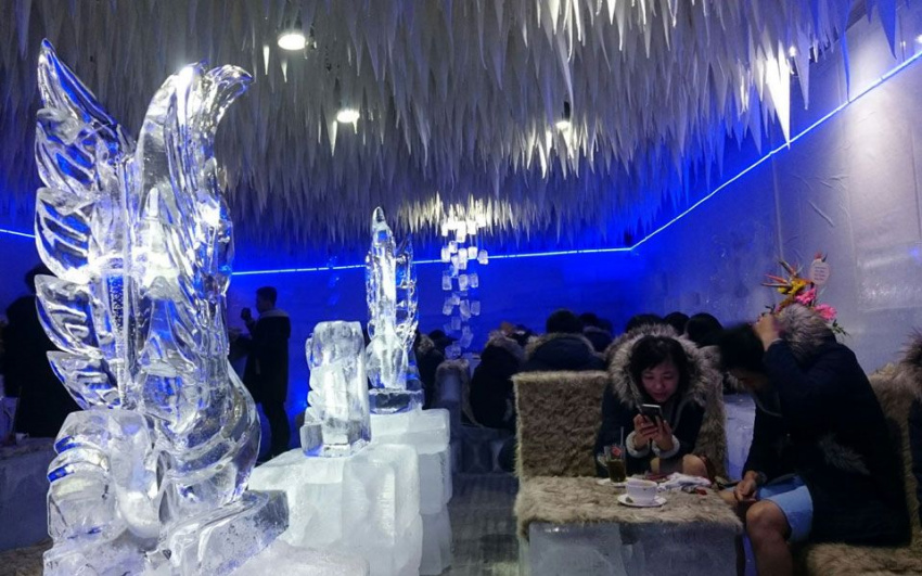 Quán cà phê băng tuyết đầu tiên ở du lịch Hà Nội