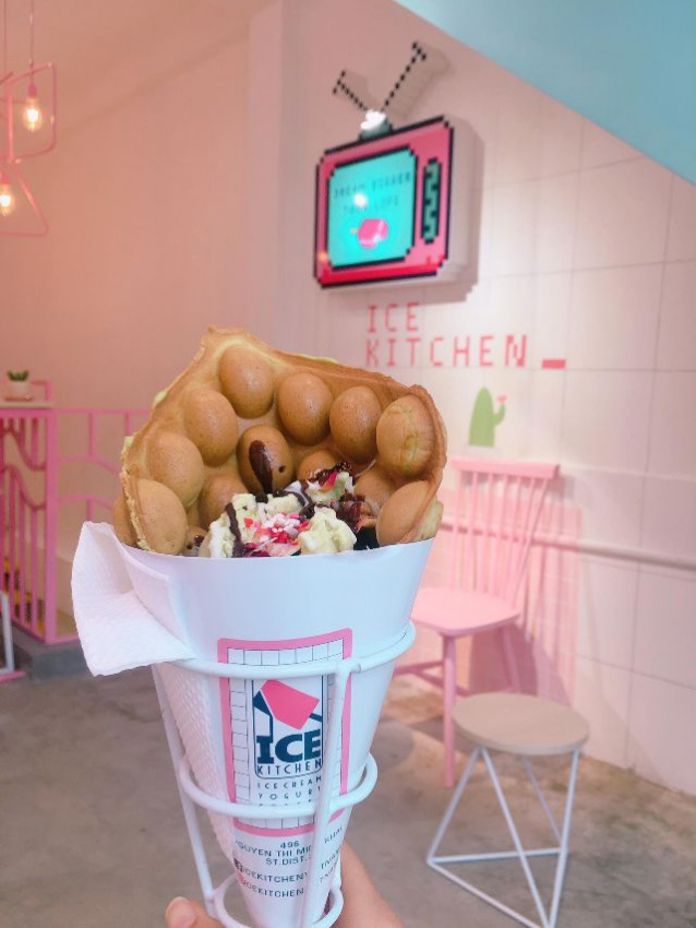 quán cafe,   													quán cà phê cute toàn màu hồng – ice kitchen – quận 3