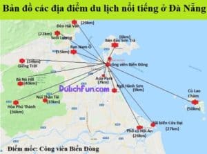 Bản đồ du lịch Đà Nẵng 2022 gồm điểm ăn chơi siêu ĐẦY ĐỦ