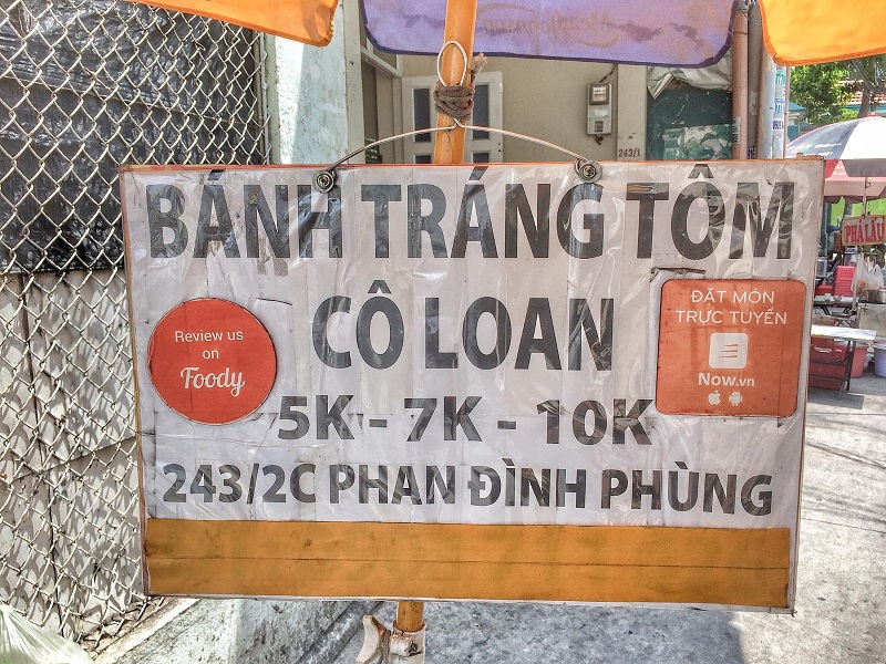 ăn uống,   													bánh tráng tôm cô loan, bánh tráng huyền thoại siêu siêu rẻ ăn là mê tại quận phú nhuận