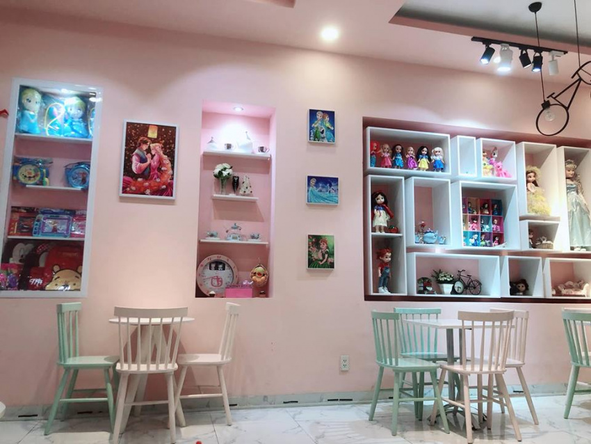 quán cafe,   													doll’s cake & tea, cửa hàng bánh ngọt có view siêu dễ thương tại quận 3