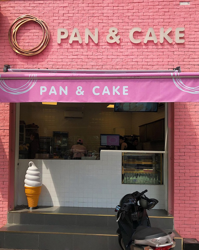 quán cafe,   													tiệm bánh pan & cake – bánh và kem cực ngon, chỉ bán take away tại 122 hồ tùng mậu, quận 1