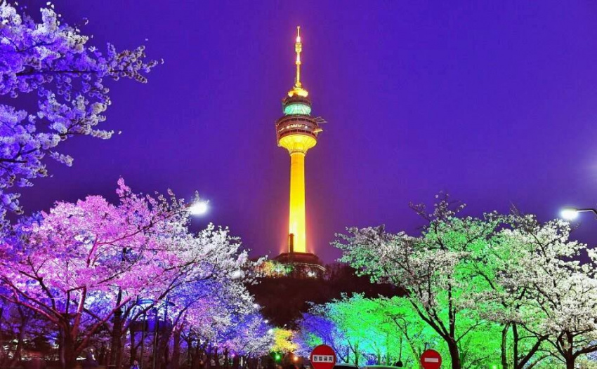tháp namsan, có một seoul đẹp đến ngạt thở về đêm