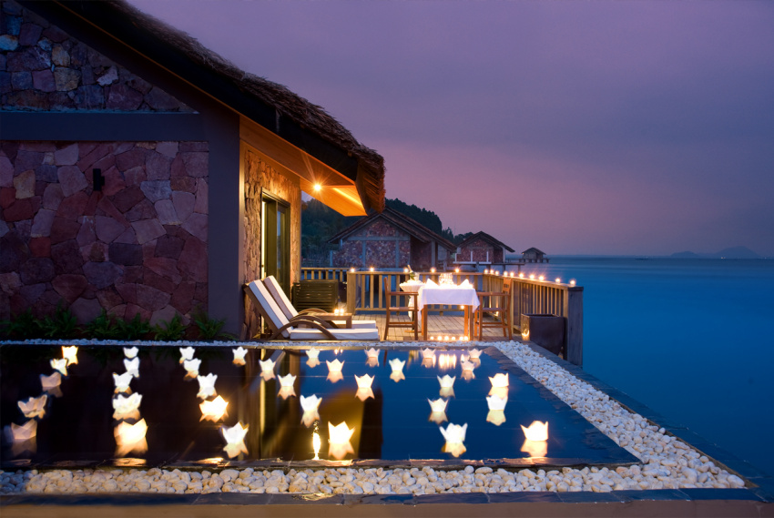 đặt phòng, resort huế, rụng tim với resort đầu tiên ở việt nam có ‘bungalow’ nổi trên mặt nước