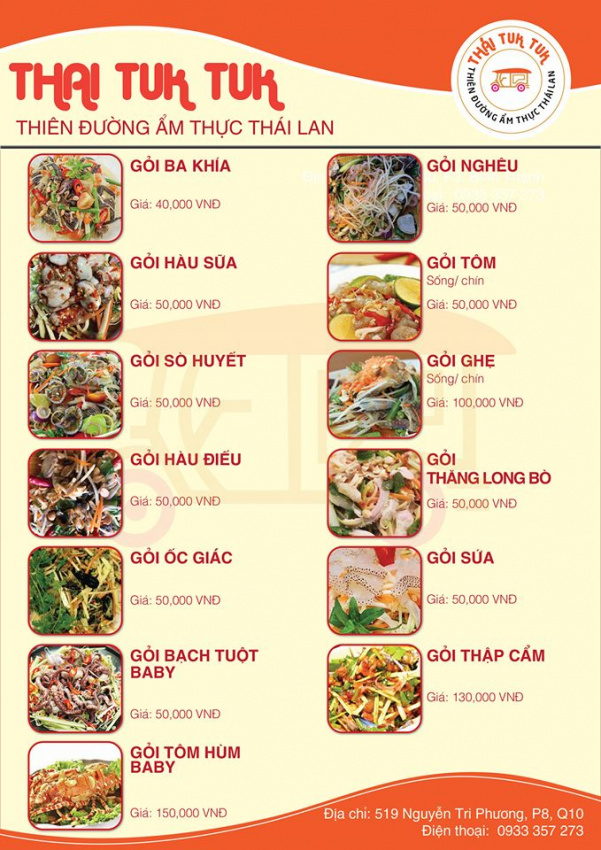 6  quán bún thái ngon ở quận 10, tp.hcm