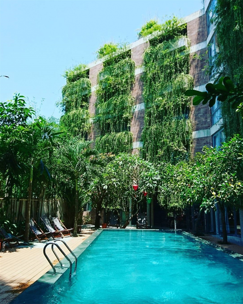đặt phòng, khách sạn, “mê tít” khách sạn hội an “xanh mướt từ kiến trúc cho đến hồ bơi” giá chưa tới 1.000.000đ được check in “cực nhiều”