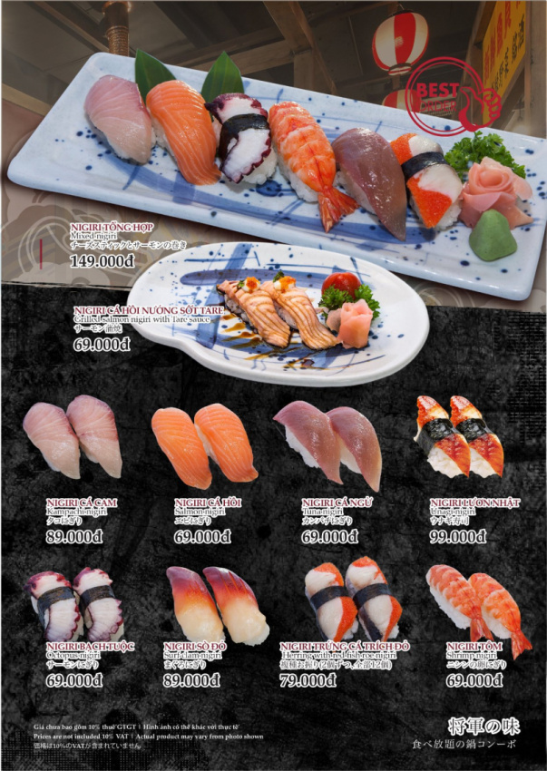 6  địa chỉ thưởng thức sushi ngon nhất tỉnh nghệ an