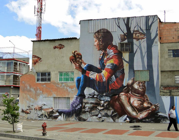 graffiti bogota colombia, đường phố bogotá thu hút du khách nhờ graffiti