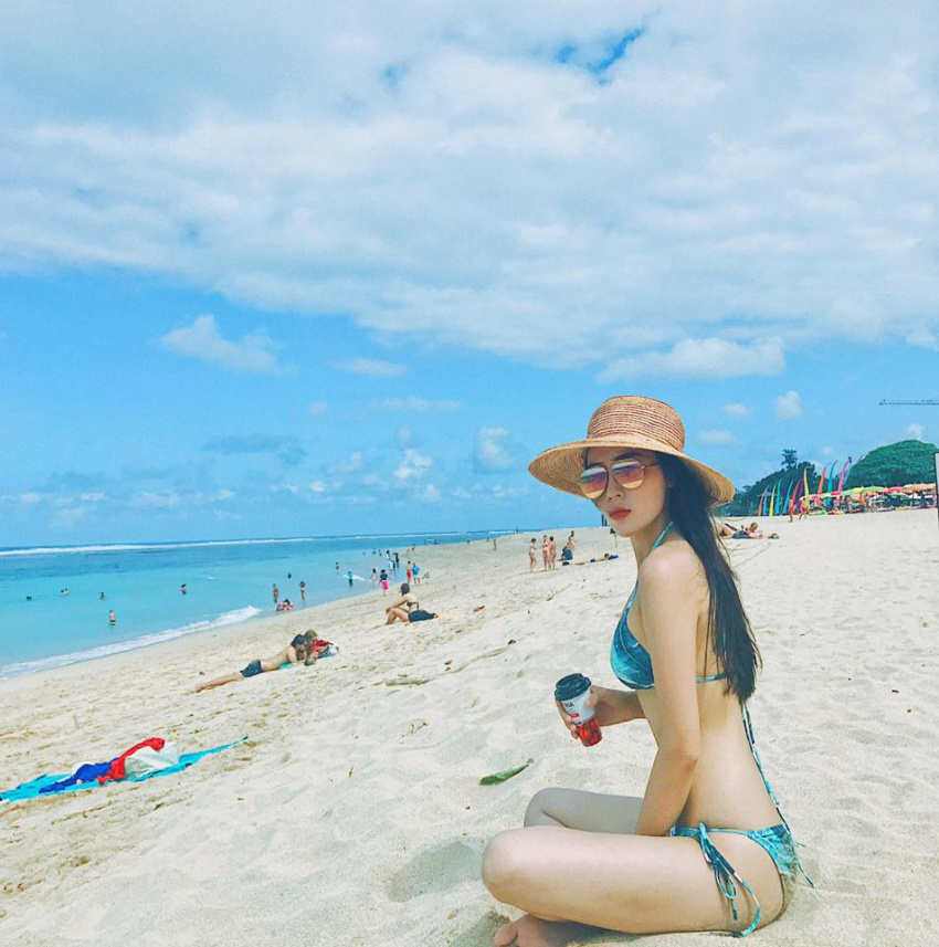 du lịch bali, điểm đến, kỳ duyên khoe dáng nóng bỏng với bikini tại bãi biển bali