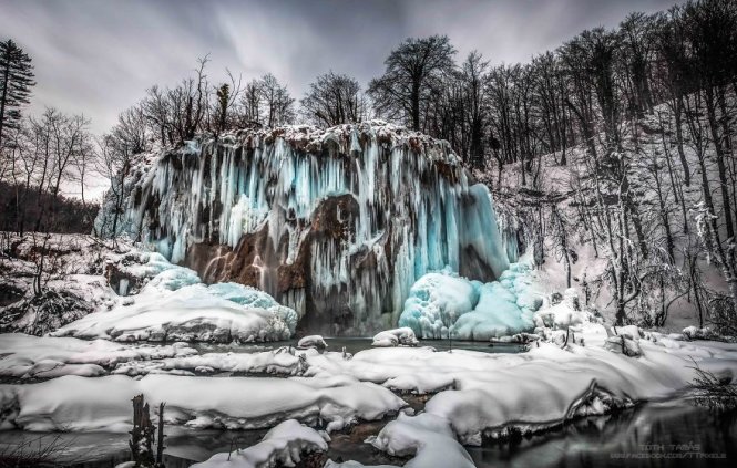 du lịch croatia, điểm đến, hồ plitvice, thác nước đóng băng đẹp mê hồn tại croatia