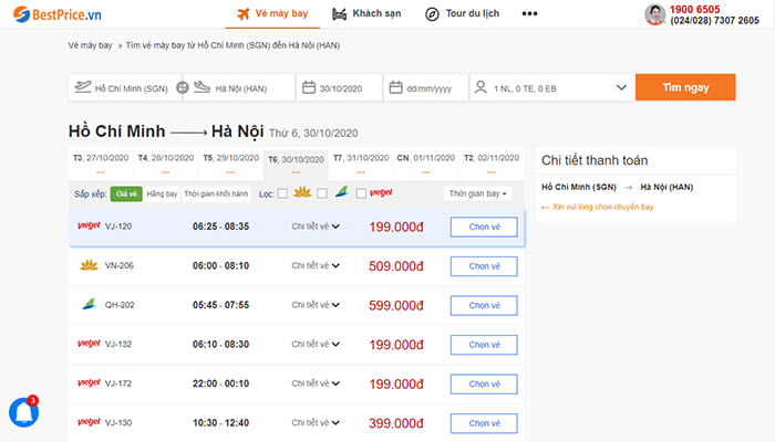 Cách đặt vé máy bay đi Hà Nội giá rẻ chỉ từ 99k