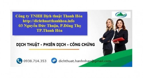 3 Công ty dịch thuật uy tín nhất tỉnh Thanh Hóa