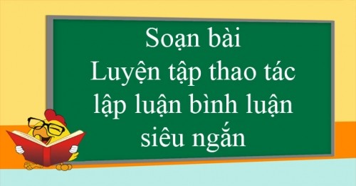 5 soạn bài luyện tập thao tác lập luận bình luận (ngữ văn 11) hay nhất