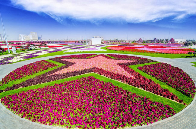 vườn hoa kì diệu - điểm du lịch nổi tiếng giữa sa mạc dubai