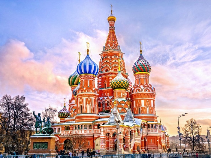 Du lịch Nga tham quan nhà thờ Thánh Basil