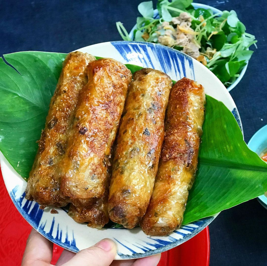 Crispy fried spring rolls, a rustic but sophisticated Vietnamese dish