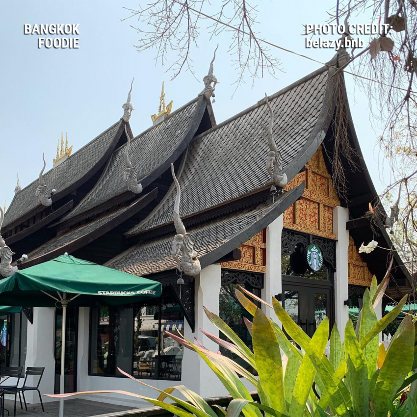 beautiful architecture, nice starbucks store, starbucks, starbucks thailand, starbucks stores have amazing thai designs