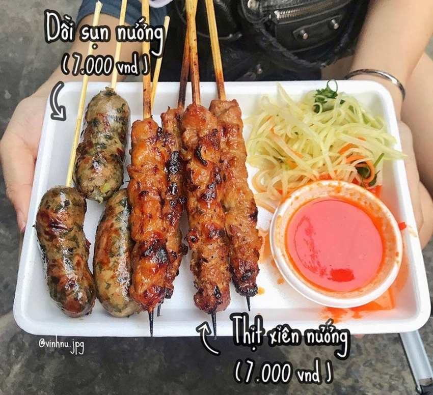 good restaurant in saigon, grilled meat skewers, hanoi cuisine, street food, streets cuisine, 7 delicious grilled meat skewers in hanoi