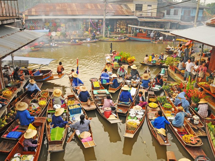 ​Khám phá chợ nổi cổ nhất Thái Lan Damnoen Saduak