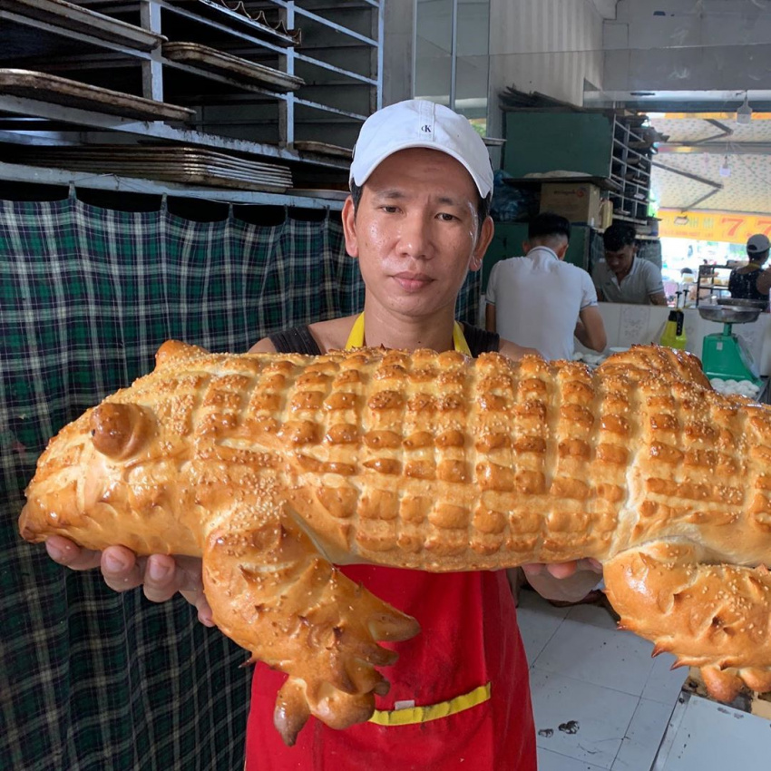 Unique crocodile bread in An Giang makes the online community feverish