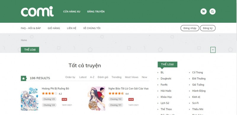 android,  10 web đọc truyện tranh full tốt nhất