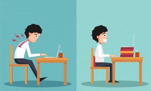 6 tác hại của ngồi sai tư thế khi làm việc - ngồi cong lưng