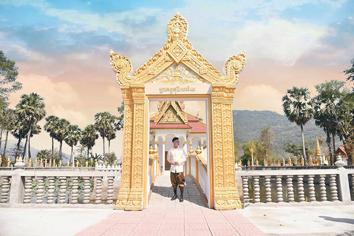 chùa phnom pi tri tôn, chiêm ngưỡng ngôi chùa phnom pi tri tôn mái vàng tường trắng tuyệt đẹp ở an giang