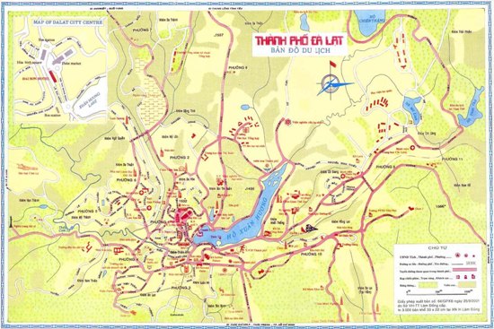 Bản đồ du lịch Đà Lạt: Các điểm tham quan + Tuyến đường (2021)