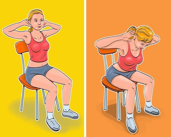 7 bài tập cho bụng phẳng và eo thon mà bạn thậm chí có thể tập khi ngồi trên ghế
