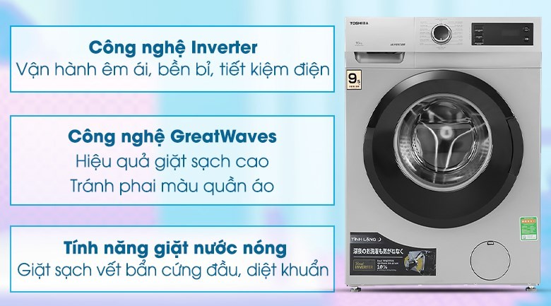 5 máy giặt toshiba cửa ngang tốt nhất hiện nay