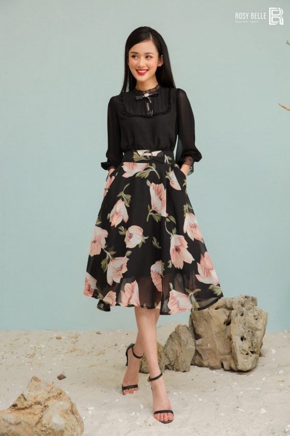 Đầm - Váy hoa nhí chun ngực ROSY cách điệu Vintage | Shopee Việt Nam