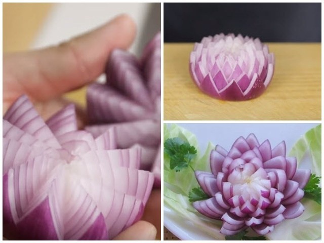 18 cách tỉa hoa trang trí từ rau củ đẹp nhất