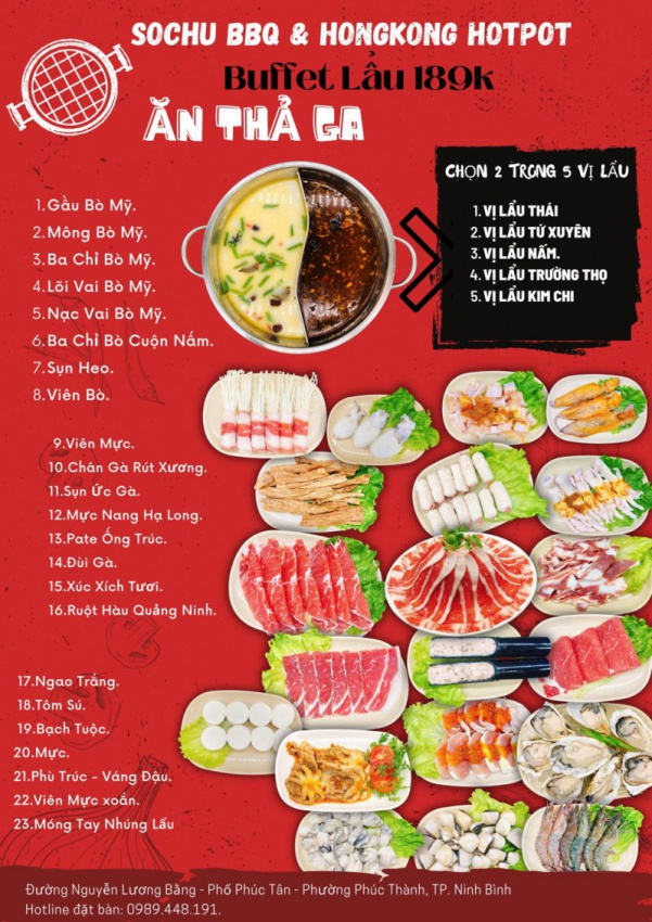 8 địa chỉ ăn buffet ngon và chất lượng nhất tỉnh ninh bình