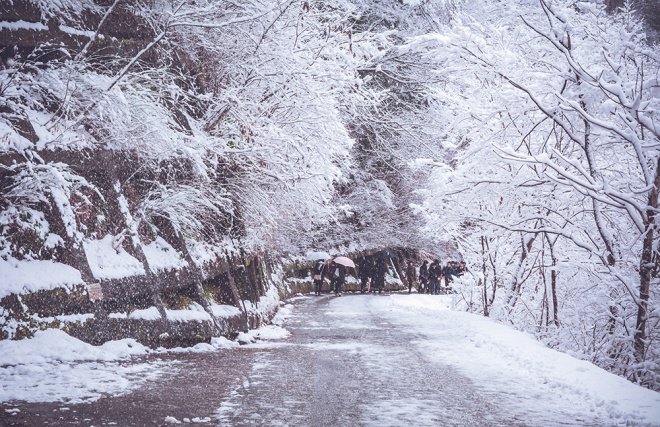Ngôi làng cổ tích Nhật Bản ngập trong tuyết trắng
