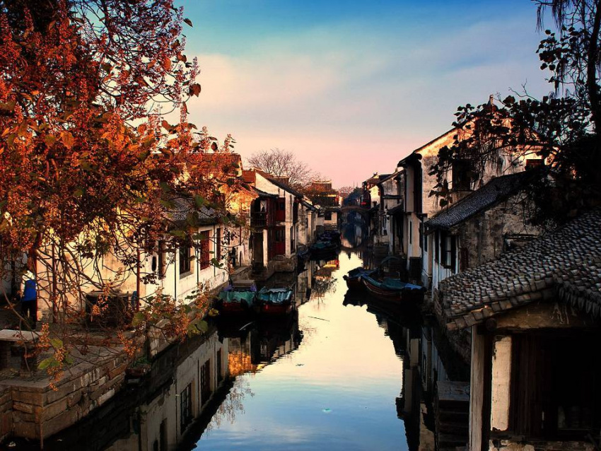 Thị trấn cổ Châu Trang đẹp bình dị giữa trời thu
