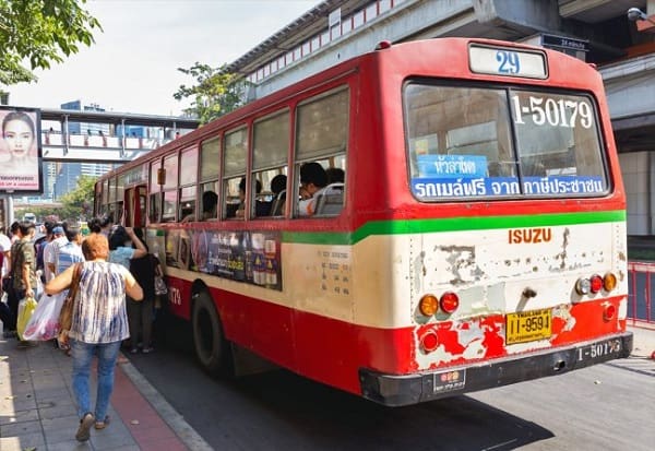 du lịch bangkok, tất tần tật kinh nghiệm đi xe bus ở bangkok, thái lan