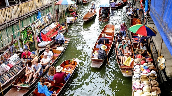 du lịch bangkok, kinh nghiệm dạo chợ nổi damnoen saduak thái lan & giá thuyền