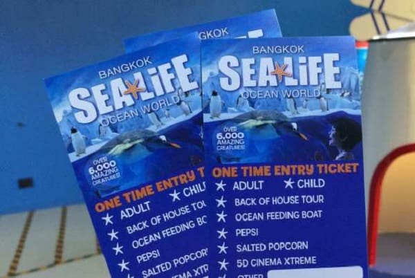 review chi tiết sea life bangkok ocean world giá vé, đường đi