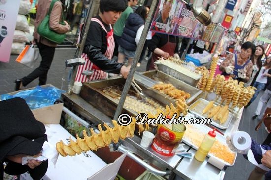 du lịch seoul, món ăn đặc sản đường phố ở seoul kèm địa chỉ ngon rẻ
