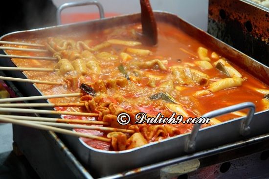 du lịch seoul, món ăn đặc sản đường phố ở seoul kèm địa chỉ ngon rẻ