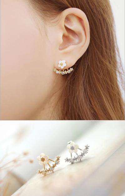 Bông tai nữ inox màu trắng độc đẹp thời trang Hàn Quốc BT292 - Inox Công  Sang