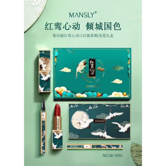 Review bộ trang điểm Hoàng Cung Mansly 3 món bảng phấn + son + kẻ mắt – Chuẩn đẹp, sang, xịn.