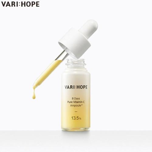 Review serum dưỡng trắng 8 ngày Vari Hope 8 days Pure Vitamin C Ampoule Plus – serum vitamin C có tính ổn định cao